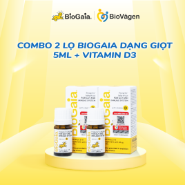 Combo 2 lọ BioGaia 5ml + vitamin D3
