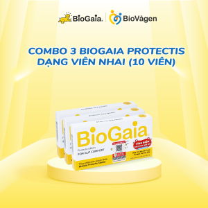 Combo 3 hộp BioGaia dạng viên nhai