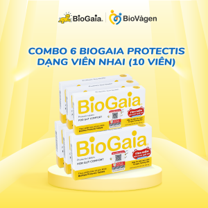 Combo 6 hộp BioGaia dạng viên nhai