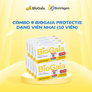 Combo 9 hộp BioGaia dạng viên nhai