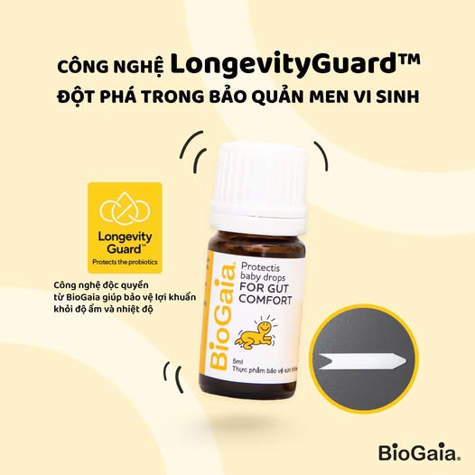 LongevityGuard® – bảo vệ lợi khuẩn, giữ trọn giá trị trong từng giọt men vi sinh BioGaia.