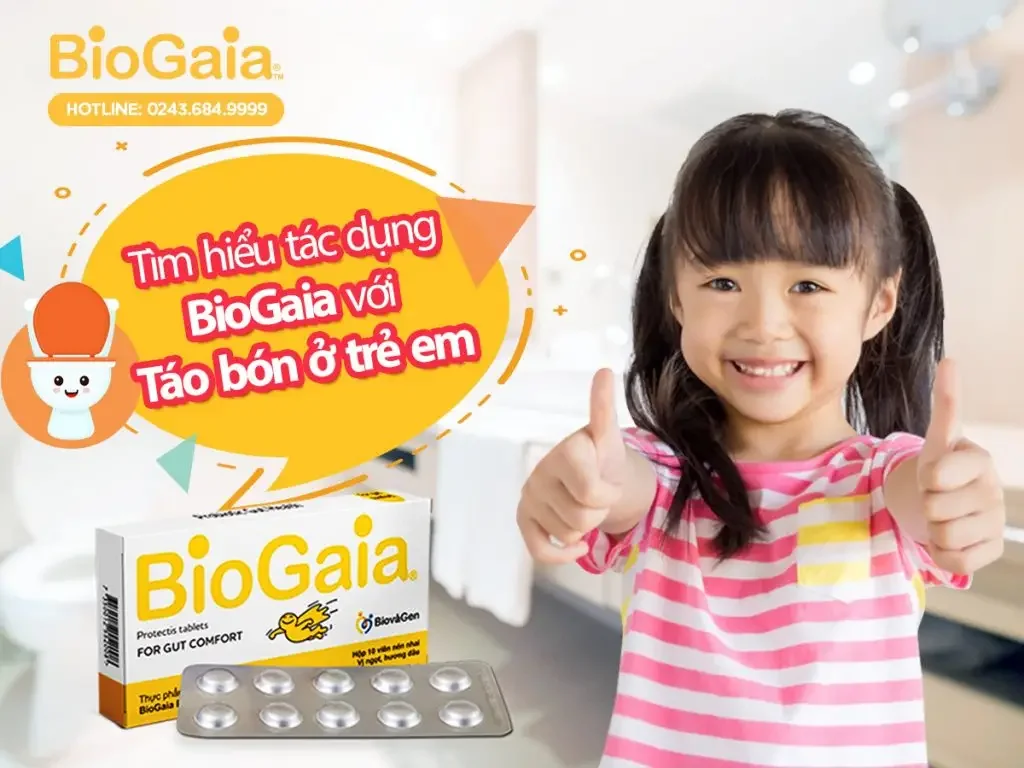 Tìm hiểu tác dụng BioGaia với táo bón ở trẻ em