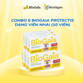 Combo 6 hộp BioGaia dạng viên nhai