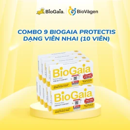 Combo 9 hộp BioGaia dạng viên nhai