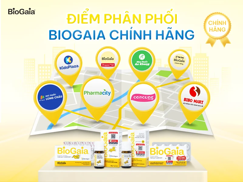 Các điểm phân phối chính thức của BioGaia chính hãng