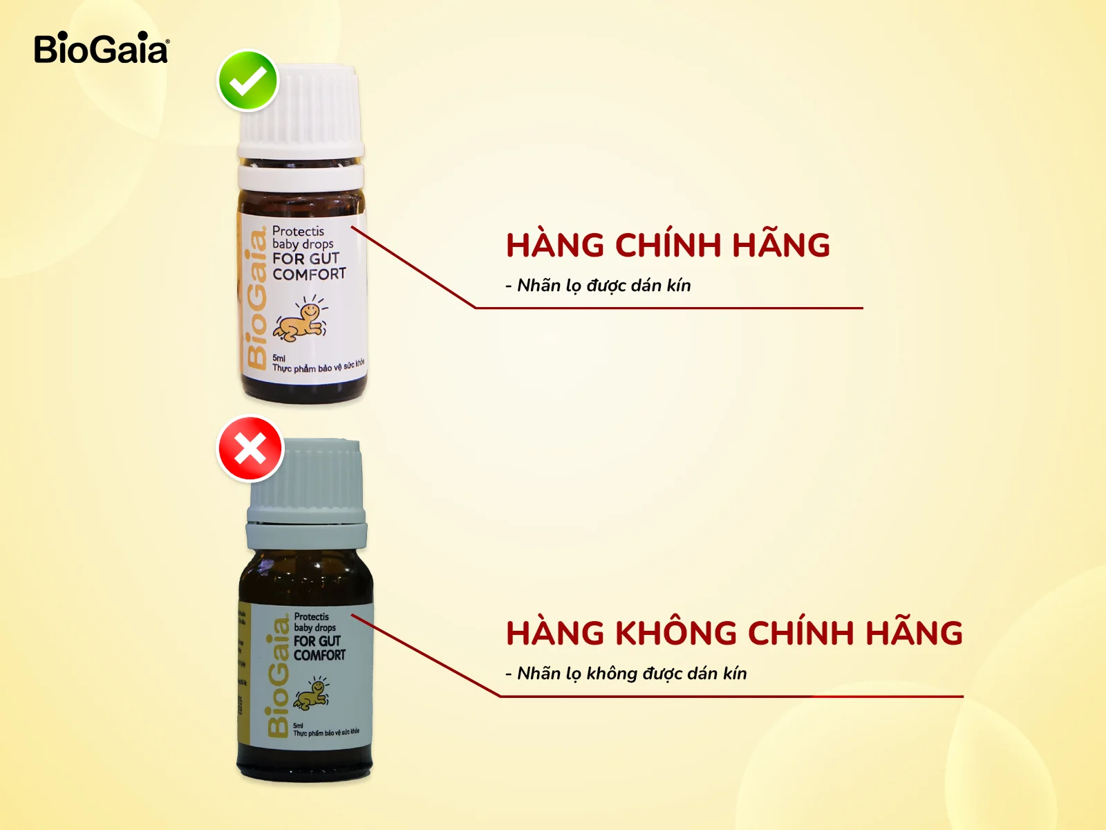 Dấu hiệu nhận biết thông qua nhãn dãn lọ
